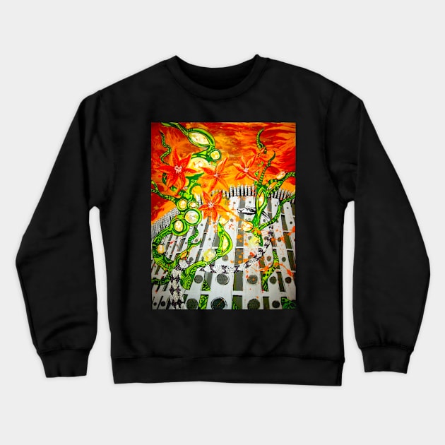 Atom Schlange Blume Crewneck Sweatshirt by Jacob Wayne Bryner 